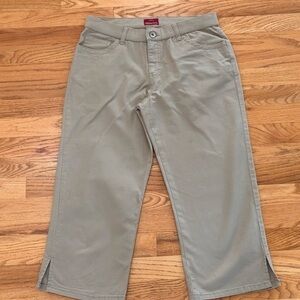 Merona, khaki colored, size 4, capris